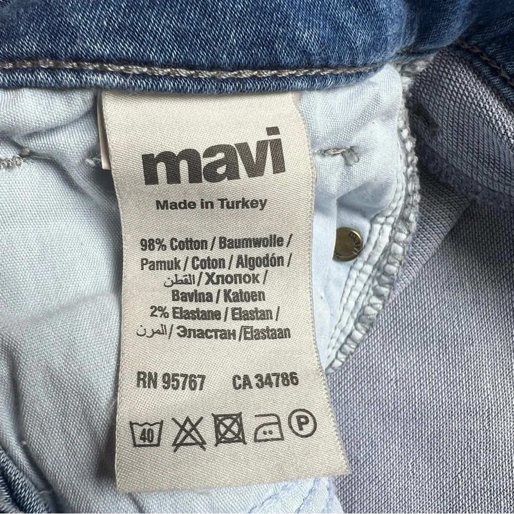 Mavi Alexa Slim Mid Rise Blue Skinny Jeans Size 28W 32L Cotton Stretch - Picture 7 of 11